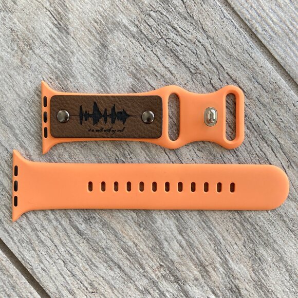 It Is Well With My Soul Soundwave Band For Apple Watch 42-49mm - Orange - Picture 2 of 3